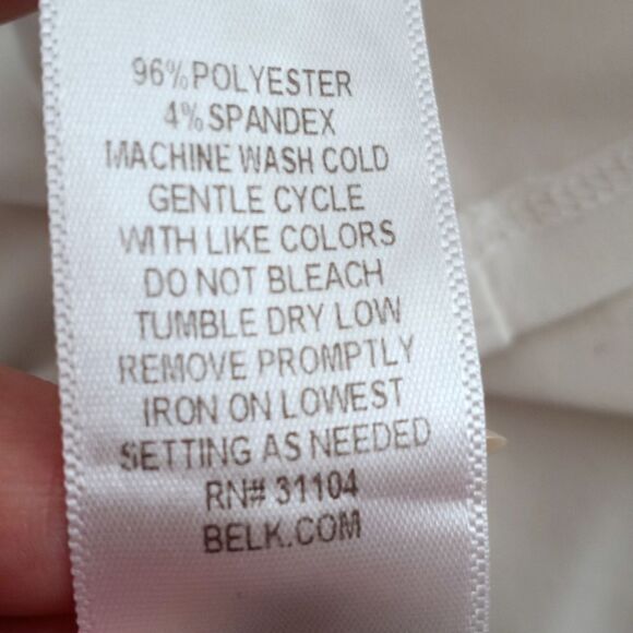 KIM RODGERS CREAM/WHITE TIE SLEEVE TOP SZ.S EUC - Picture 5 of 5